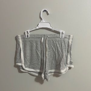 grey woman’s booty shorts, medium